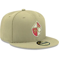 Men's New Era Gold San Francisco 49ers Omaha Throwback 59FIFTY Fitted Hat