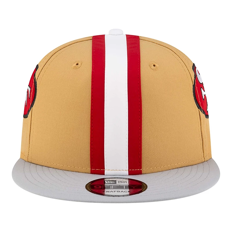 Men's New Era Gold San Francisco 49ers Throwback Helmet 9FIFTY Snapback Hat