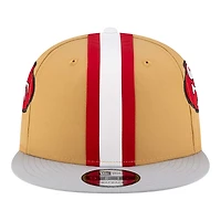 Men's New Era Gold San Francisco 49ers Throwback Helmet 9FIFTY Snapback Hat