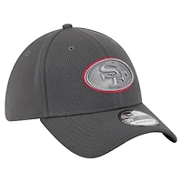 Casquette New Era Graphite 39THIRTY Flex pour homme des San Francisco 49ers