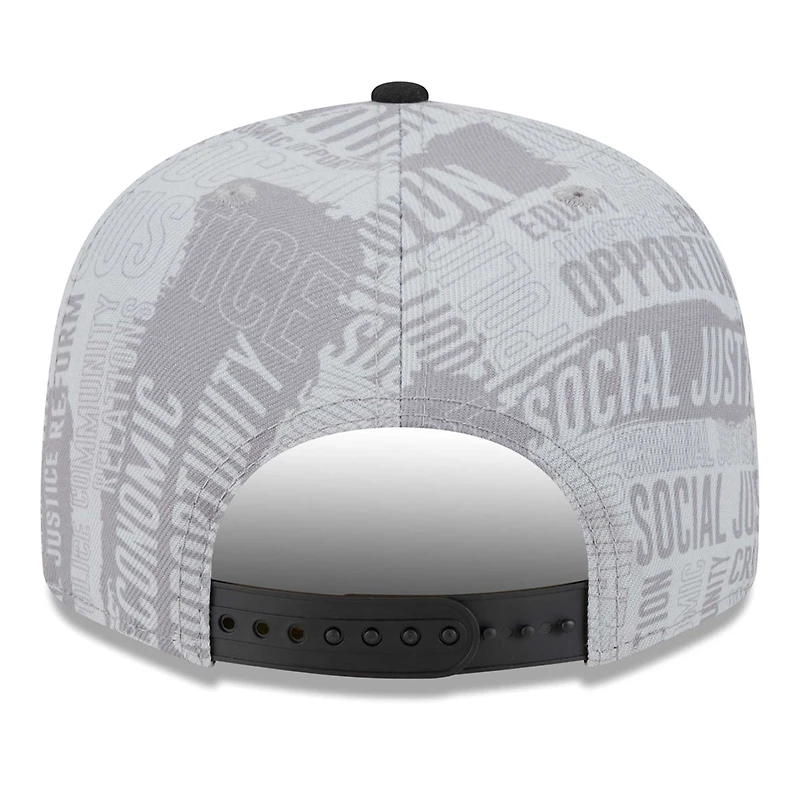 Casquette Snapback 9FIFTY New Era pour hommes des San Francisco 49ers Inspire Change, gris/noir
