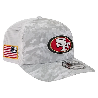 Men's New Era Gray San Francisco 49ers 2025 Salute to Service Fan Pack 9SEVENTY Adjustable Hat