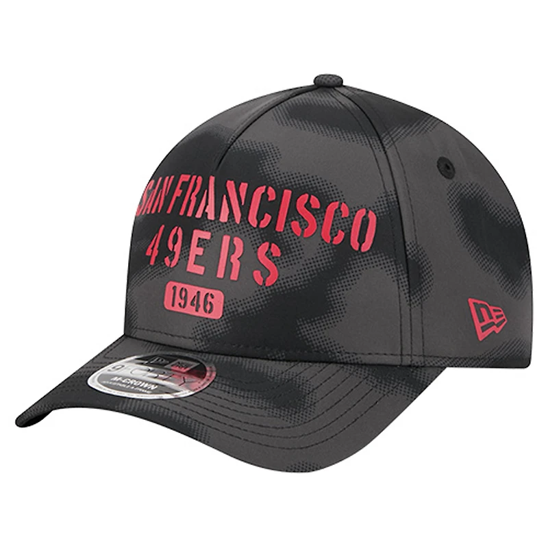 Casquette New Era grise 9FORTY pour homme, motif camouflage demi-ton San Francisco 49ers
