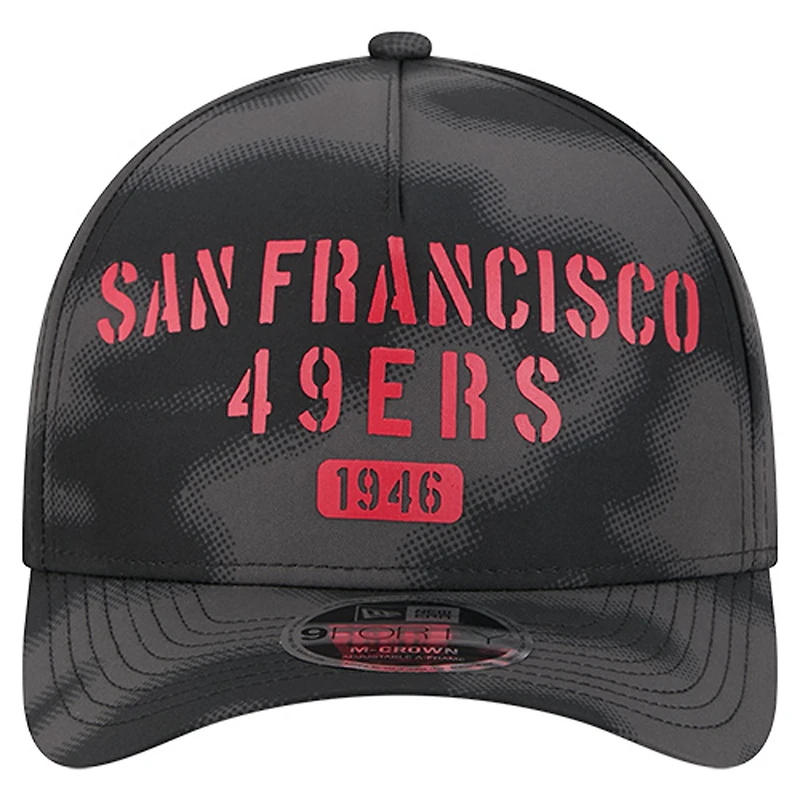 Casquette New Era grise 9FORTY pour homme, motif camouflage demi-ton San Francisco 49ers