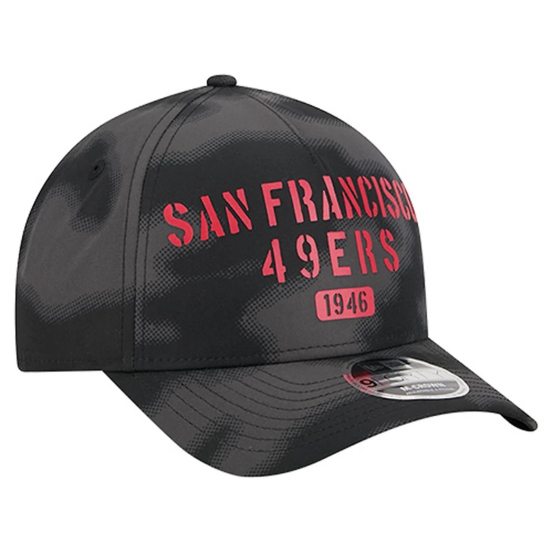 Casquette New Era grise 9FORTY pour homme, motif camouflage demi-ton San Francisco 49ers