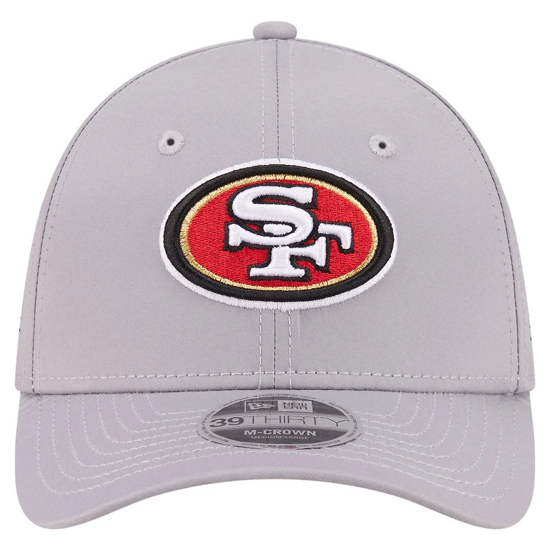Men's New Era  Gray San Francisco 49ers Perforated 39THIRTY M-Crown Flex Hat