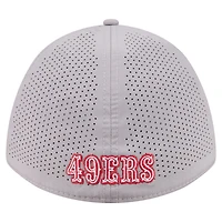 Casquette New Era Flex grise San Francisco 49ers perforée 39THIRTY M-Crown pour homme