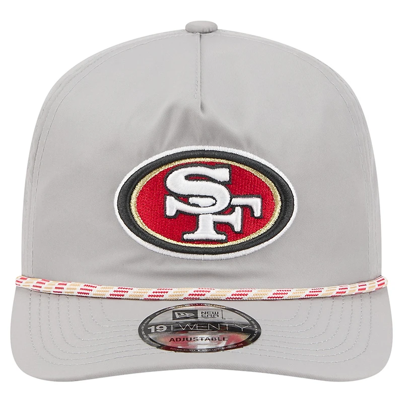 Casquette New Era grise San Francisco 49ers Rope 19TWENTY pour homme