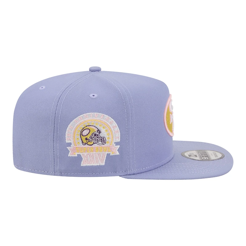 Men's New Era  Lavender San Francisco 49ers Bloom A-Frame 9FIFTY Snapback Hat