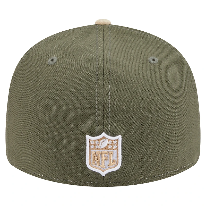 Casquette ajustée 59FIFTY bicolore beige clair/olive San Francisco 49ers pour homme New Era