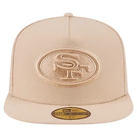 Casquette ajustée A-Frame 59FIFTY beige clair pour homme New Era, coloris San Francisco 49ers