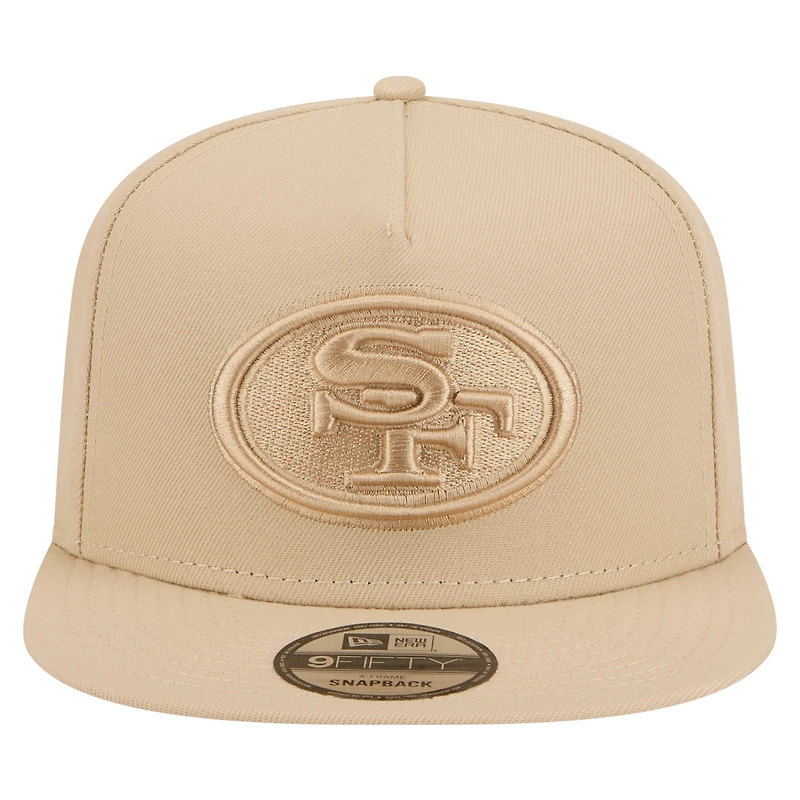 Men's New Era Light Beige San Francisco 49ers Color Pack A-Frame 9FIFTY Snapback Hat