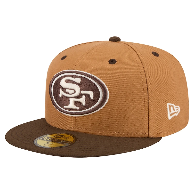 Men's New Era Light Brown/Dark Brown San Francisco 49ers Two-Tone Walnut 59FIFTY Fitted Hat