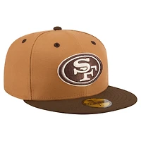 Men's New Era  Light Brown/Dark Brown San Francisco 49ers Two-Tone Walnut 59FIFTY Fitted Hat