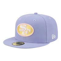 Men's New Era Light Purple San Francisco 49ers Lavender Bloom 59FIFTY Fitted Hat