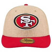 Men's New Era  Natural/Scarlet San Francisco 49ers Pre-Curved Twine 59FIFTY Fitted Hat