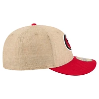 Men's New Era  Natural/Scarlet San Francisco 49ers Pre-Curved Twine 59FIFTY Fitted Hat