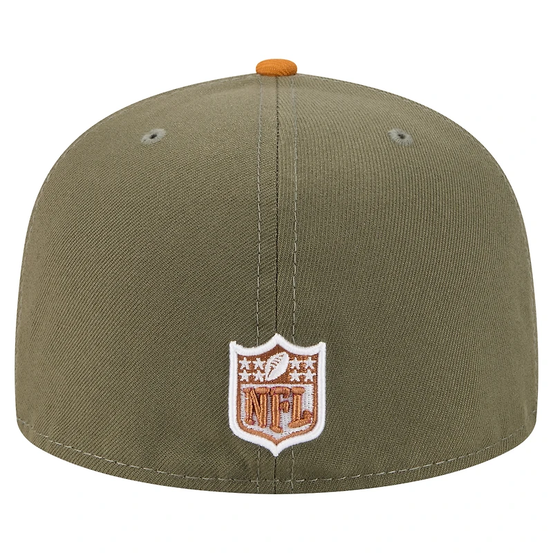 Casquette ajustée A-Frame 59FIFTY pour homme New Era, coloris olive/marron, San Francisco 49ers