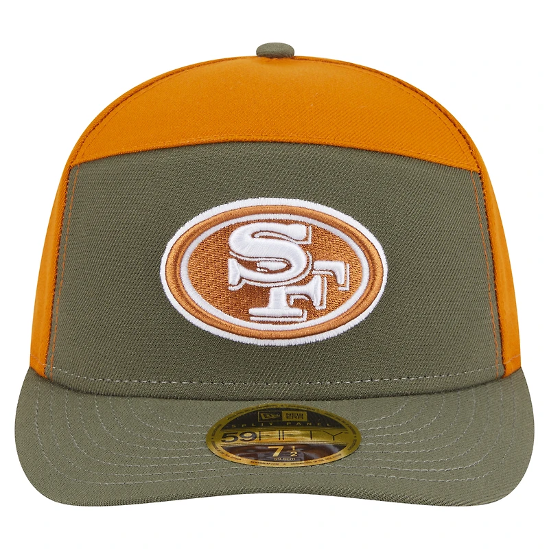 Casquette ajustée 59FIFTY bicolore olive/marron San Francisco 49ers pour homme New Era