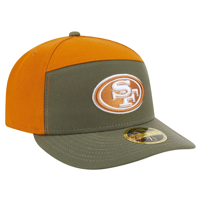 Casquette ajustée 59FIFTY bicolore olive/marron San Francisco 49ers pour homme New Era