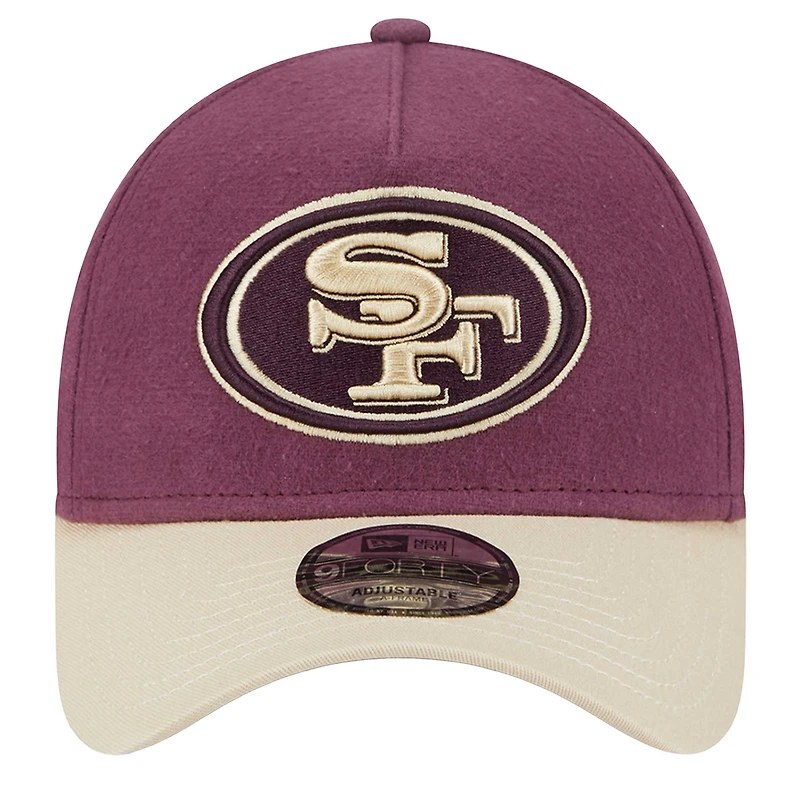 Men's New Era Purple San Francisco 49ers Injection Moleskin Crown Adjustable Hat