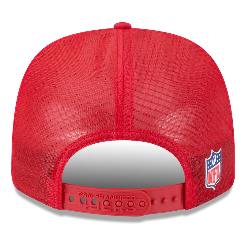 Casquette camionneur ajustable rouge New Era 9SEVENTY des San Francisco 49ers 2025 pour homme
