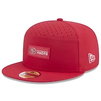 Men's New Era Red San Francisco 49ers 2025 Sideline Split Panel 9FIFTY Snapback Hat