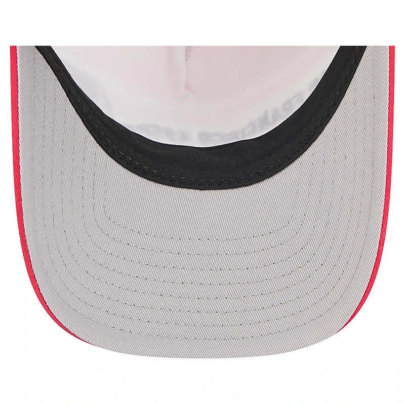 Men's New Era  Red San Francisco 49ers  Linear A-Frame 9FORTY Adjustable Hat