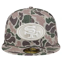 Casquette ajustée New Era 59FIFTY Geo Camo des San Francisco 49ers pour homme