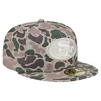 Casquette ajustée New Era 59FIFTY Geo Camo des San Francisco 49ers pour homme