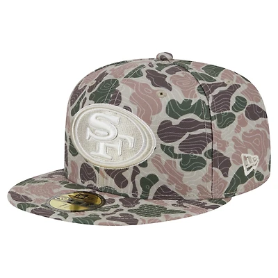 Casquette ajustée New Era 59FIFTY Geo Camo des San Francisco 49ers pour homme