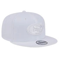 Casquette Snapback 9FIFTY Main Blanc sur Blanc San Francisco 49ers New Era pour homme