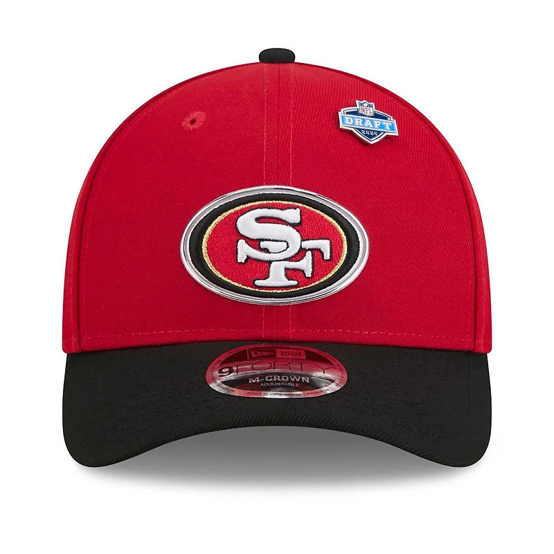 Men's New Era  Scarlet/Black San Francisco 49ers 2026 NFL Draft 9FORTY M-Crown Adjustable Hat