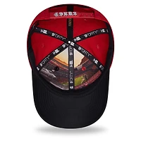 Casquette ajustable New Era rouge écarlate/noire San Francisco 49ers, draft NFL 2026, modèle 9FORTY M-Crown