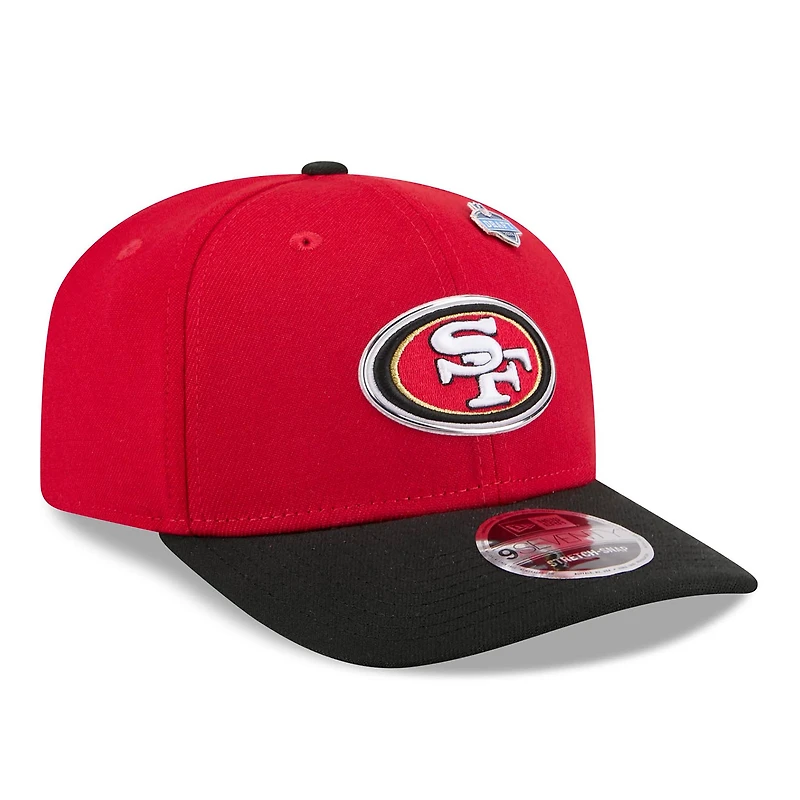 Men's New Era Scarlet/Black San Francisco 49ers 2026 NFL Draft 9SEVENTY Adjustable Hat