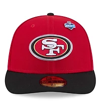 Casquette New Era 59FIFTY pré-courbée écarlate/noire pour homme, San Francisco 49ers, Draft NFL 2026