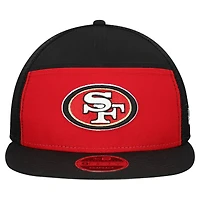 Men's New Era Scarlet/Black San Francisco 49ers Outdoor Split Panel 9FIFTY Snapback Hat