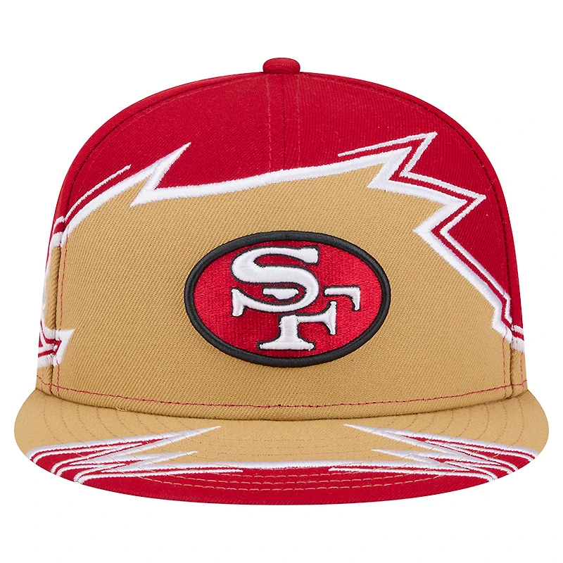 Men's New Era  Scarlet/Gold San Francisco 49ers Break 59FIFTY Fitted Hat