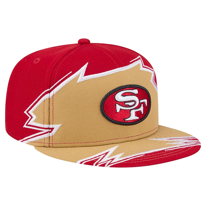 Men's New Era  Scarlet/Gold San Francisco 49ers Break 59FIFTY Fitted Hat