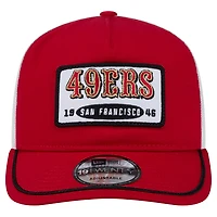 Men's New Era Scarlet/White San Francisco 49ers Patch 19TWENTY Adjustable Hat
