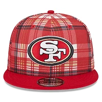 Casquette Snapback 9FIFTY New Era Scarlet San Francisco 49ers 2024 Sideline Statement pour homme