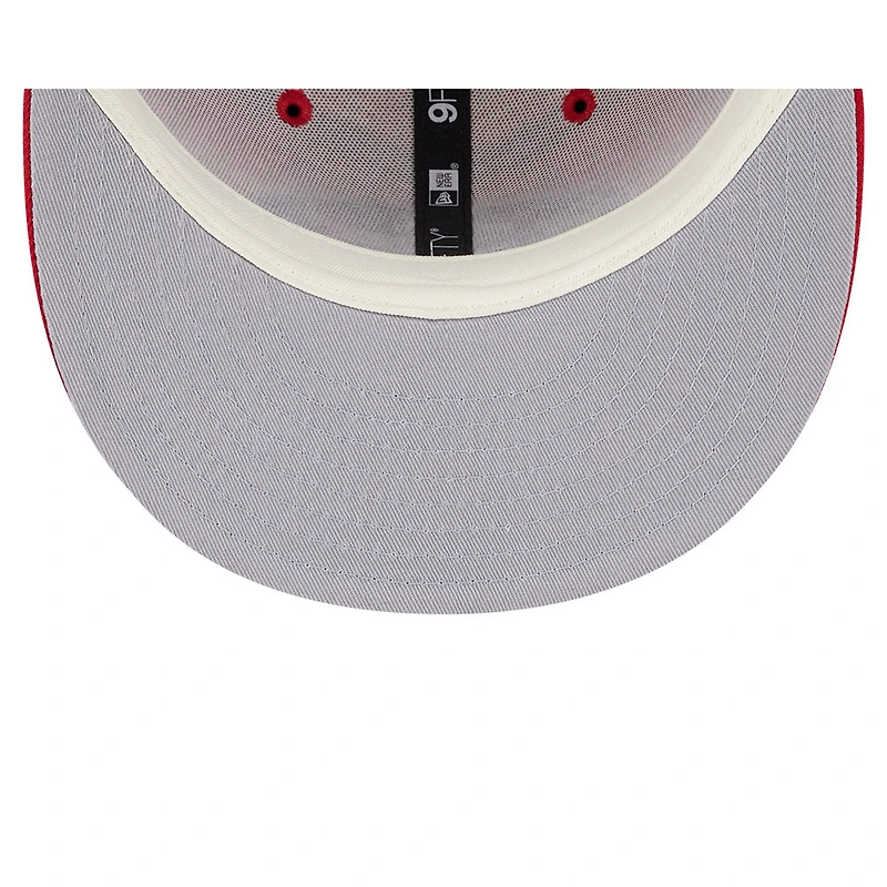 Casquette Snapback 9FIFTY New Era Scarlet San Francisco 49ers 2024 Sideline Statement pour homme