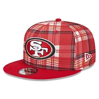 Casquette Snapback 9FIFTY New Era Scarlet San Francisco 49ers 2024 Sideline Statement pour homme