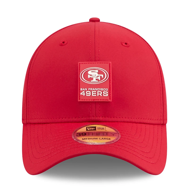 Casquette New Era Scarlet 39THIRTY Flex pour homme, édition 2025 des San Francisco 49ers