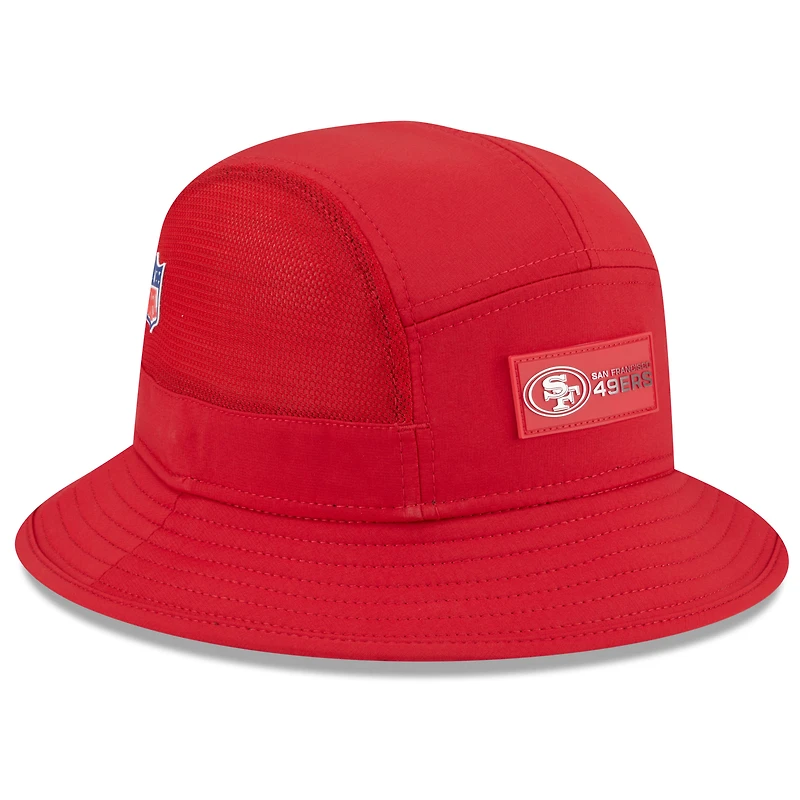 Men's New Era Scarlet San Francisco 49ers 2025 Sideline Bucket Hat