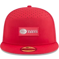 Casquette snapback 9FIFTY Scarlet San Francisco 49ers 2025 Sideline Throwback pour homme New Era