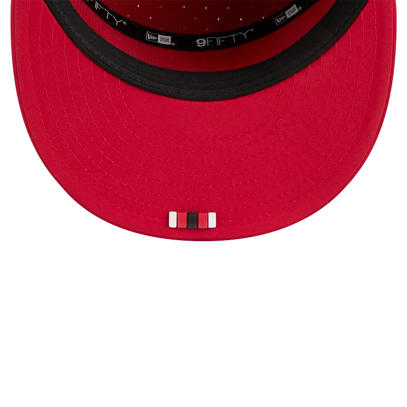 Casquette snapback 9FIFTY Scarlet San Francisco 49ers 2025 Sideline Throwback pour homme New Era