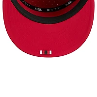 Casquette snapback 9FIFTY Scarlet San Francisco 49ers 2025 Sideline Throwback pour homme New Era
