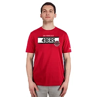 T-shirt à imprimé haute densité San Francisco 49ers Scarlet New Era pour homme