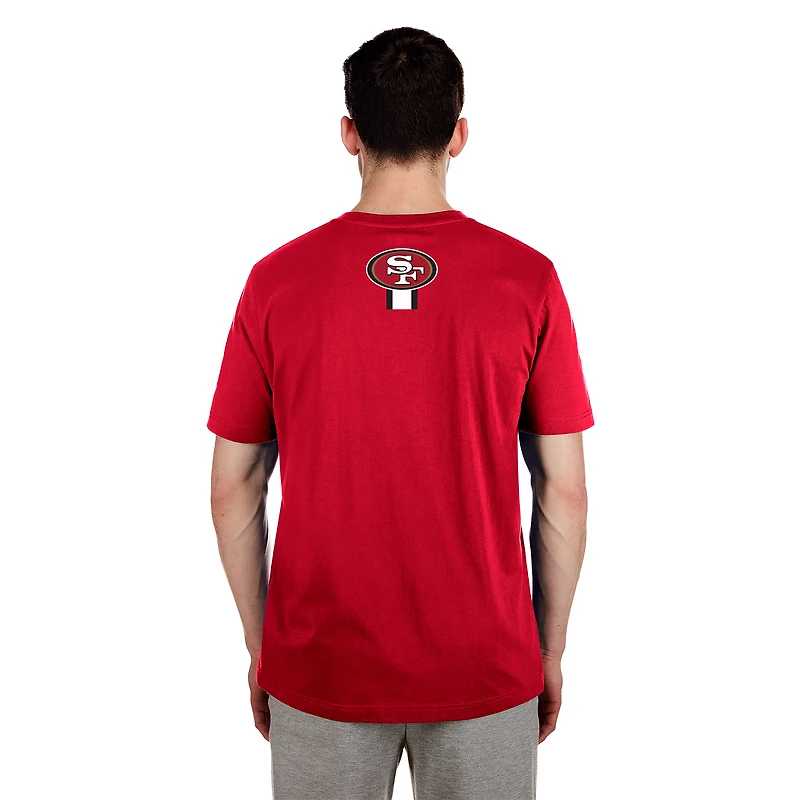 T-shirt à imprimé haute densité San Francisco 49ers Scarlet New Era pour homme